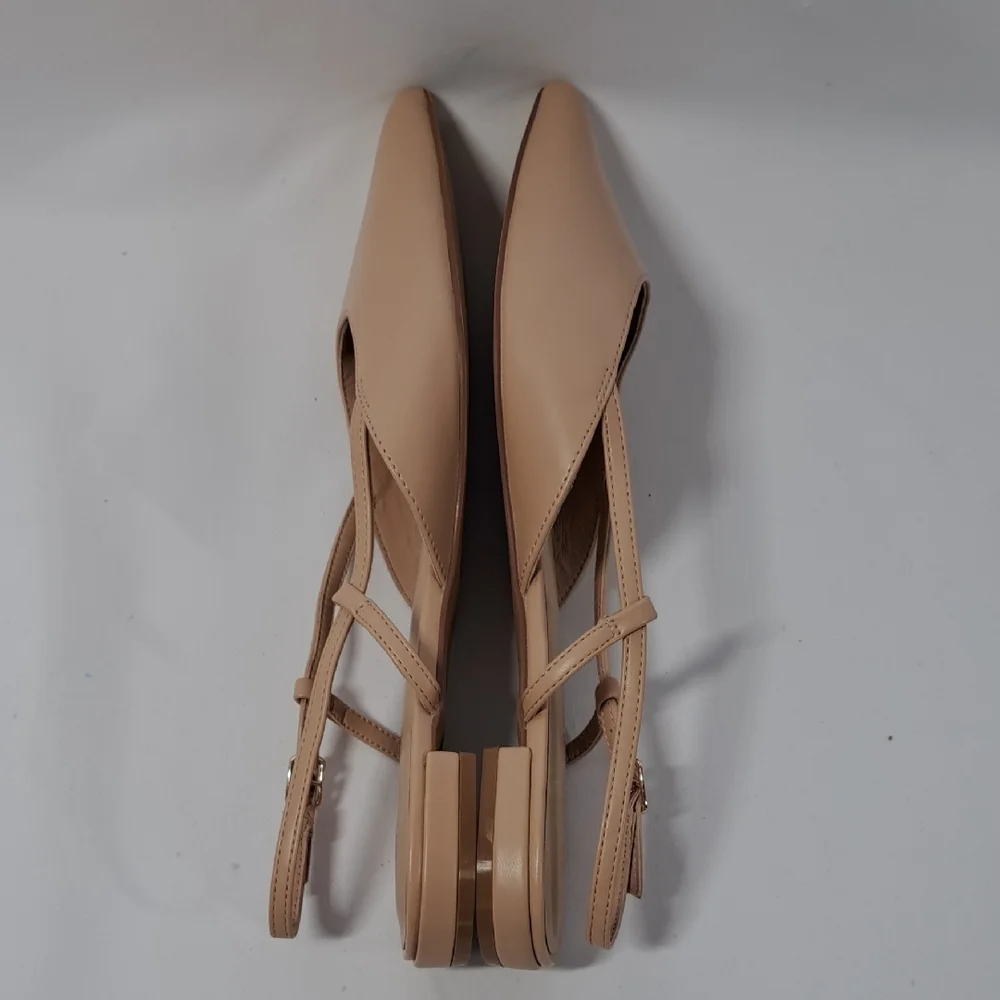 Dream Pairs Beige Pointed Slingback Flats - Picture 4 of 12